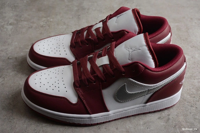 1 Low 553558-615 Bordeaux Jordan White 0205